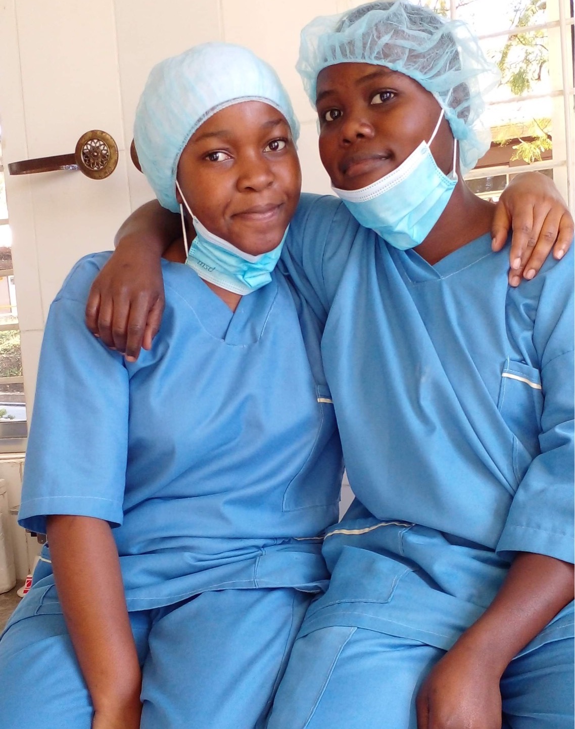 Photo of student Janeth and friend in pharmaceutical school