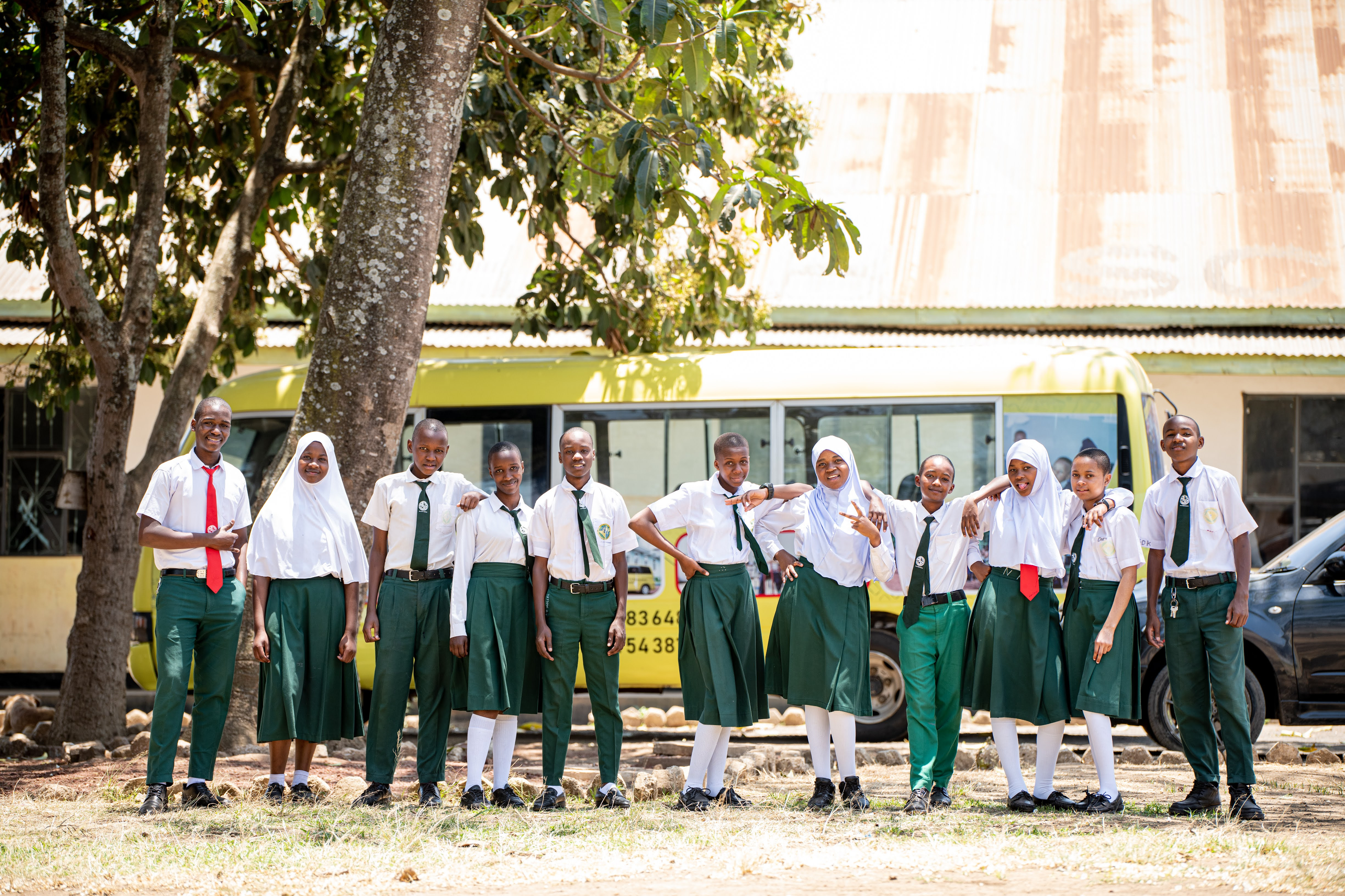 Our Winning Spirit students: Ahmed, Salha, Johnson, Rachel, Abdallah, Luciana, Shadya, Gifty, Namia, Careen, Godbless