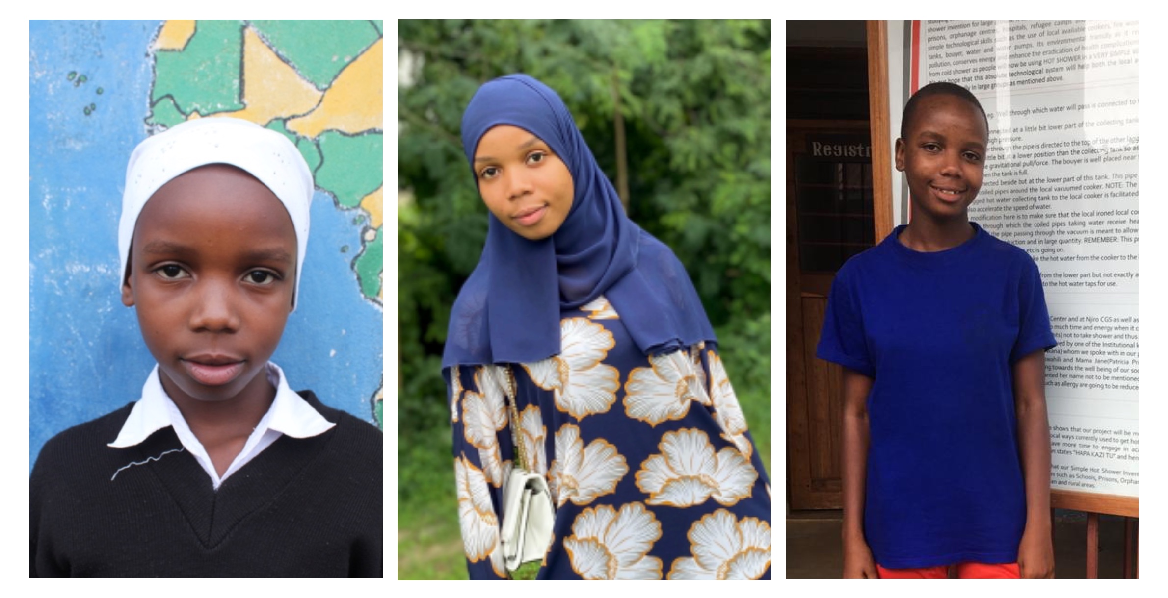L to R: Nusra (2013) when Cari met her. Nusra (2025) at University. Nusra at Edmund Rice in (2019).