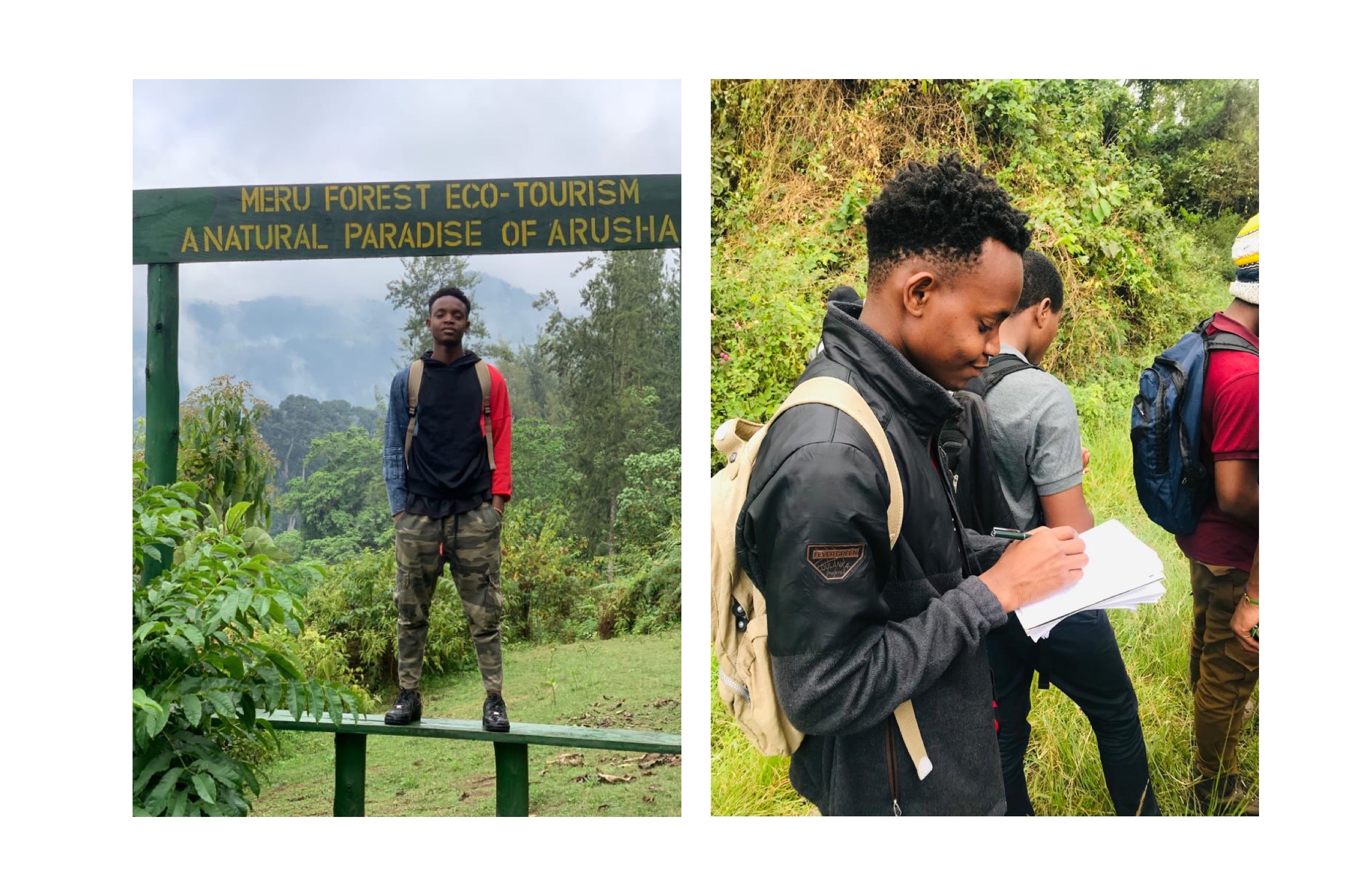 Amri on one of his first field trips, learning how to become a guide in 2022